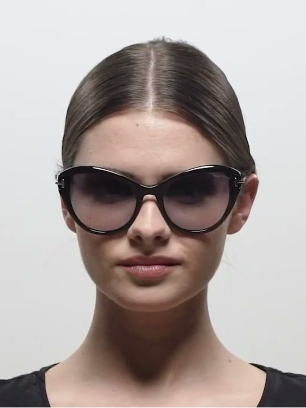 TOM FORD LEIGH TF850 BLACK/SMOKE SUNGLASSES